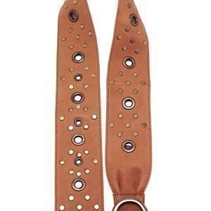 Pieces Val leather waist belt Cognac + niittejä 75