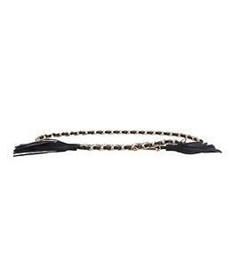 Pieces Varda Slim Chain Belt Black