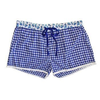 Pj Salvage Aqua Marine Gingham Short