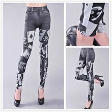 Players black jeans print leggings