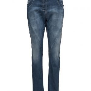 Please Jeans Fine Flap Black Denim suorat farkut