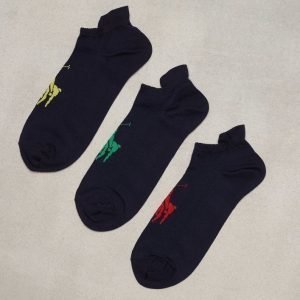 Polo Ralph Lauren 3-pack Low Cut Socks Sukat Navy