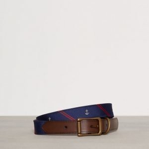Polo Ralph Lauren Casual Smooth Leather Belt Vyö Navy/Red