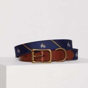 Polo Ralph Lauren Casual Smooth Leather Belt Vyö Navy/Yellow
