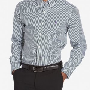 Polo Ralph Lauren Classic Poplin Slim Fit Shirt Kauluspaita Valkoinen/vihreä