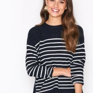 Polo Ralph Lauren Crewneck Long Sleeve Sweater Neulepusero Navy / Cream
