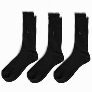 Polo Ralph Lauren Egyptian Sized 3-Pack Sukat Black