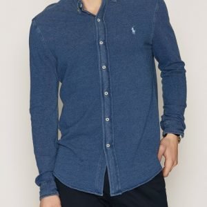 Polo Ralph Lauren Featherweight Ls Knit Kauluspaita Indigo