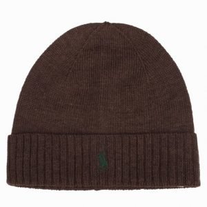 Polo Ralph Lauren Fold-Over Hat W Pipo Dark Brown