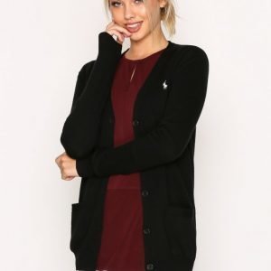 Polo Ralph Lauren Long Sleeve Cardigan Sweater Neuletakki Black