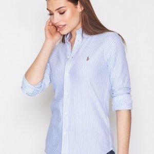Polo Ralph Lauren Long Sleeve Stripe Heidi Knit Shirt Kauluspaita Blue / White