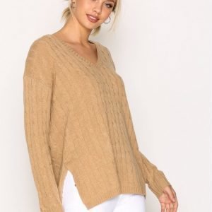 Polo Ralph Lauren Long Sleeve V-Neck Sweater Neulepusero Camel