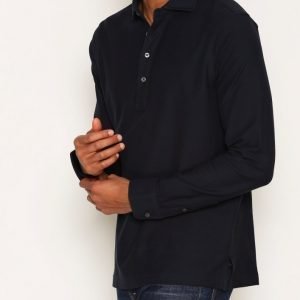 Polo Ralph Lauren Ls Piq Knit Pikeepaita Navy