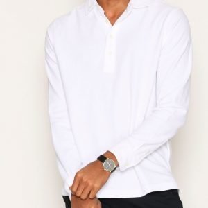 Polo Ralph Lauren Ls Piq Knit Pikeepaita White