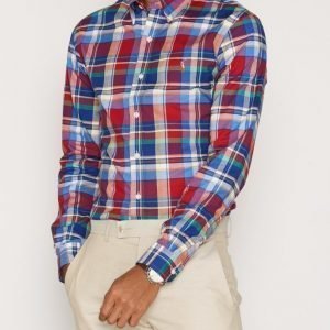 Polo Ralph Lauren Oxford Stretch Slim Fit Shirt Kauluspaita Punainen/Sininen