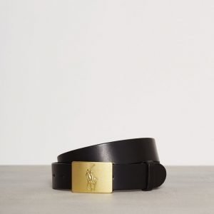 Polo Ralph Lauren Player Plaque Belt Vyö Black