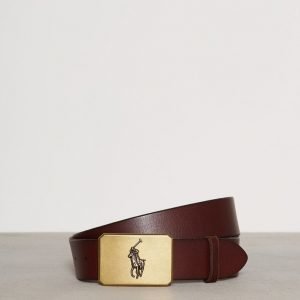 Polo Ralph Lauren Player Plaque Belt Vyö Dark Brown