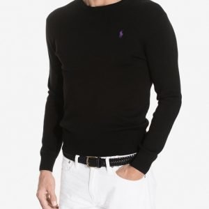 Polo Ralph Lauren Slim Fit Cotton C-Neck Pullover Pusero Black