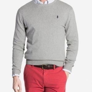 Polo Ralph Lauren Slim Fit Cotton C-Neck Pullover Pusero Heather