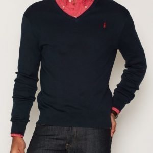 Polo Ralph Lauren Slim Fit Cotton V-Neck Pullover Pusero Navy