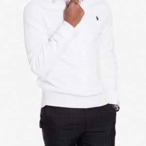 Polo Ralph Lauren Slim Fit Cotton V-Neck Pullover Pusero White