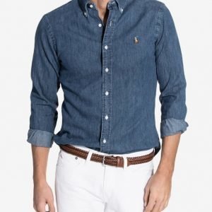 Polo Ralph Lauren Slim Fit Denim Shirt Kauluspaita Dark Wash