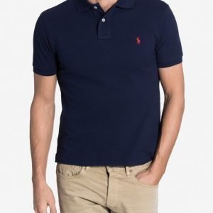 Polo Ralph Lauren Solid Weathered Mesh Slim Fit Polo Pikeepaita Navy