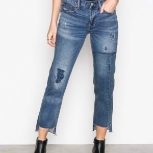 Polo Ralph Lauren Waverly Alaina Wash Cropped Jean Straight Farkut Indigo