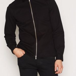 Premium by Jack & Jones Jprbord Ls Zip Shirt Exp Kauluspaita Musta