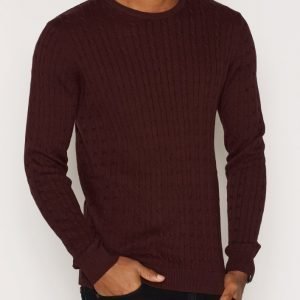 Premium by Jack & Jones Jprcarlson Knit Crew Neck Pusero Tummanvioletti