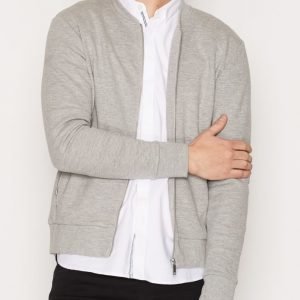 Premium by Jack & Jones Jprjason Sweat Zip Baseball Neck Pusero Vaaleanharmaa