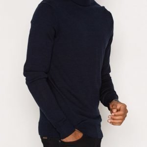 Premium by Jack & Jones Jprmark Knit High Neck Pusero Tummansininen