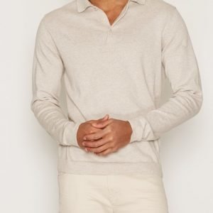 Premium by Jack & Jones Jprthomas Knit Polo Pikeepaita Vaaleanharmaa