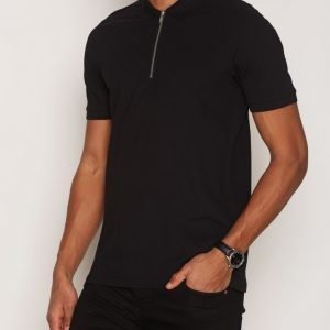 Premium by Jack & Jones Jprzip Polo Pikeepaita Musta