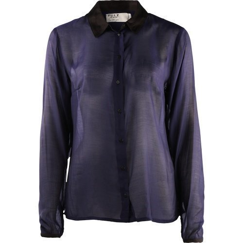 Pulz Jeans Andrea L/S Shirt Woman Blue