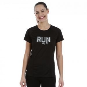 Puma Run Ss Tee Treenipaita Musta