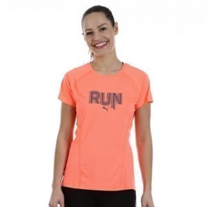 Puma Run Ss Tee Treenipaita Oranssi