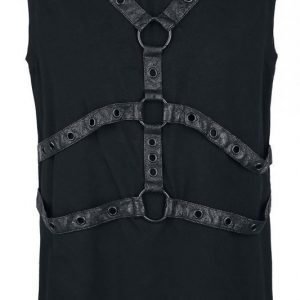 Punk Rave Leather Strape Top Tank Toppi
