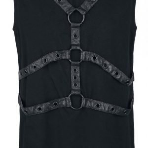 Punk Rave Leather Strape Top Tank Toppi