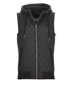 Quilted Hooded Vest Black