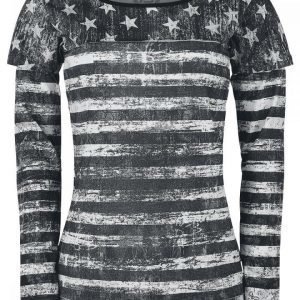 R.E.D. By Emp Stars And Stripes Longsleeve Naisten Pitkähihainen Paita