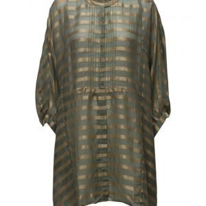 Rabens Saloner Metallic Stripe Shirt Dress tunikka