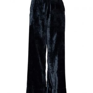 Rabens Saloner Velvet Wide Pants leveälahkeiset housut