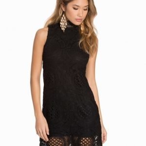 Rare London Crochet Hi Neck Shift Dress