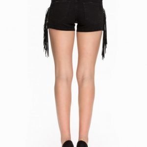 Rebecca Stella For Nelly Fringes Black Shorts