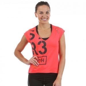 Reebok V-Neck Ss Top Treenipaita Punainen / Musta