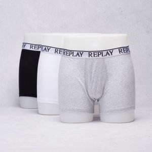 Replay 3-pack Boxer P91 White/Black/Grey