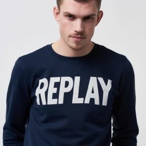 Replay RBJ Printed Sweat Navy