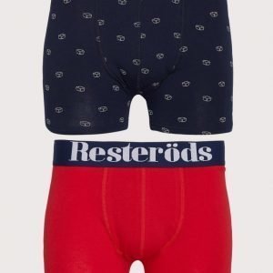 Resteröds 2-Pack Gunnar Boxer Bokserit Navy/Red