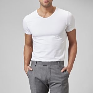 Riley Holborn V-Neck T-Paita Valkoinen